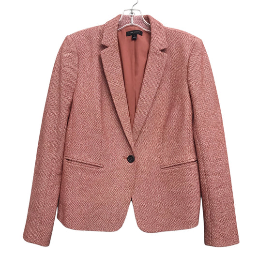 Blazer By Ann Taylor In Orange & Tan, Size:M