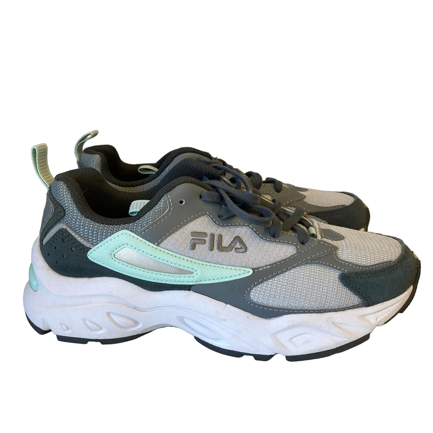 Shoes Athletic By Fila In Green & Grey, Size:9
