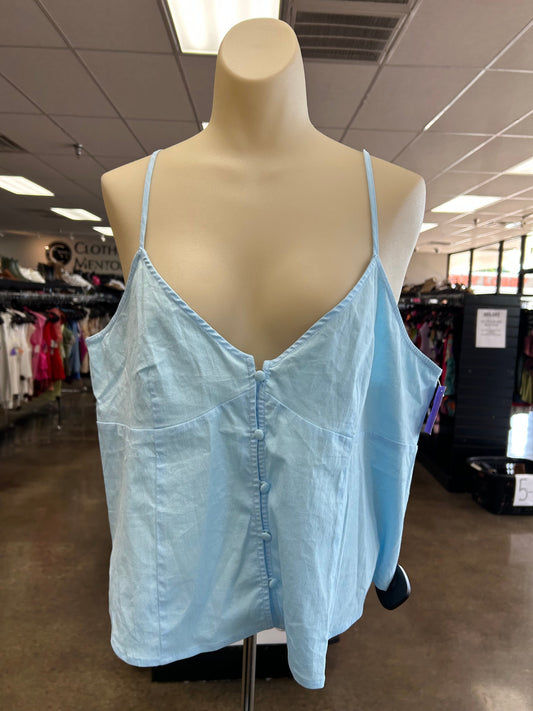 Top Sleeveless By Clothes Mentor In Blue, Size:Xl