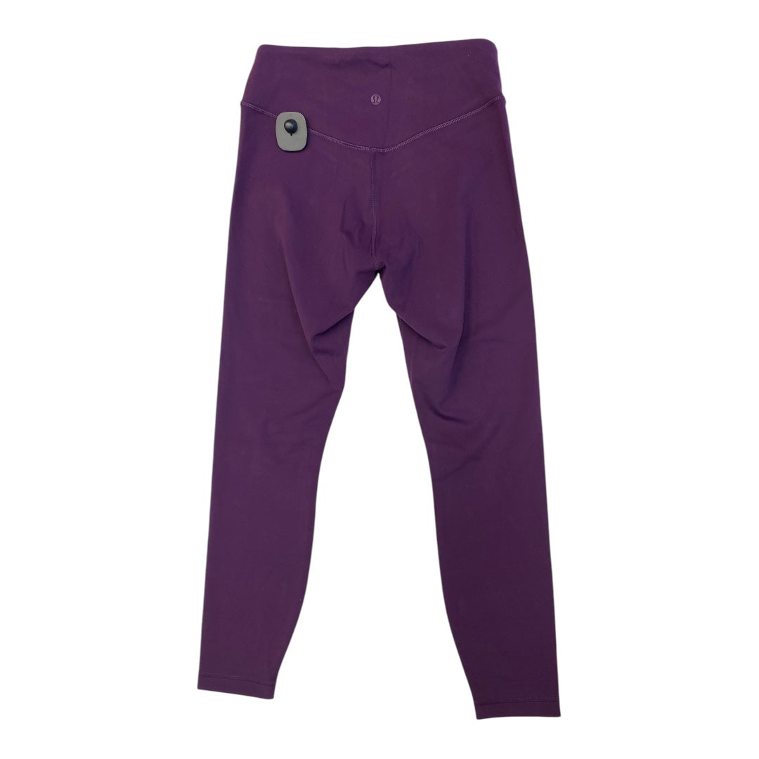 Athletic Leggings By Lululemon In Purple, Size:8