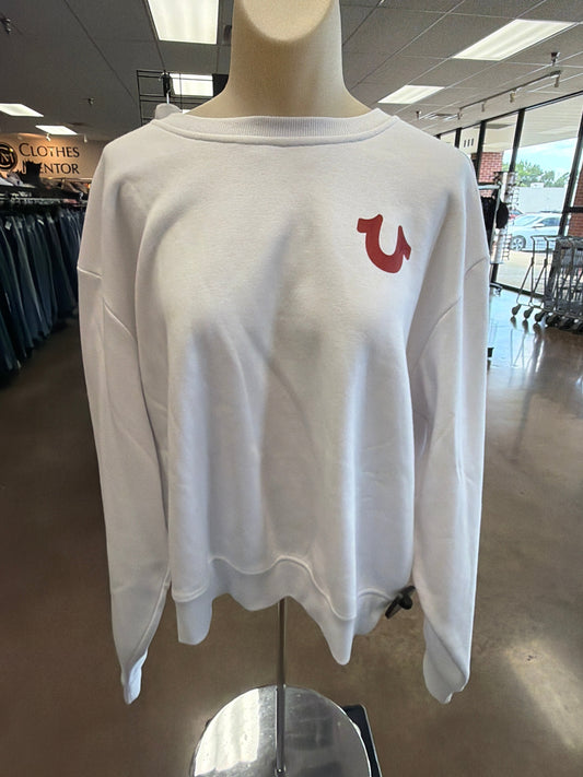 Sweatshirt Crewneck By True Religion In White, Size:Xl