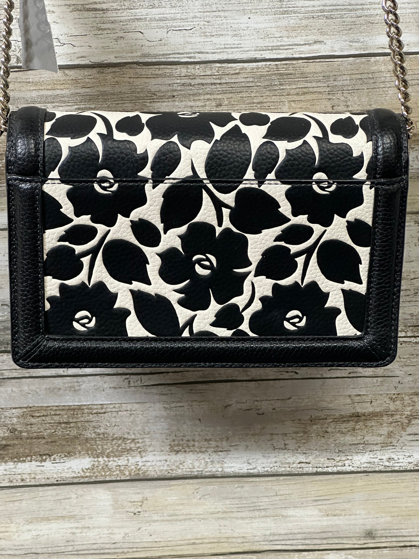 Crossbody Designer By Kate Spade In Black & White, Size:Small