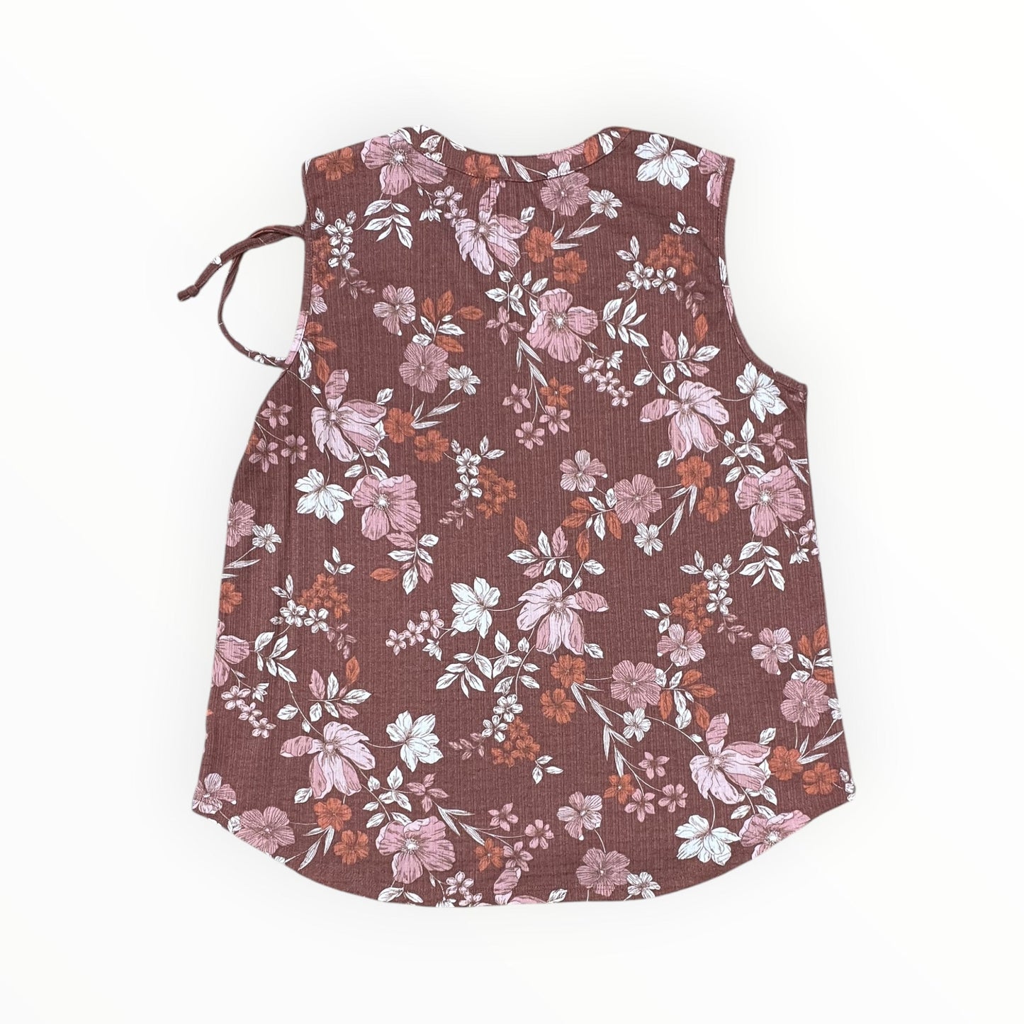 Top Sleeveless By Fred David In Brown & Pink, Size:L