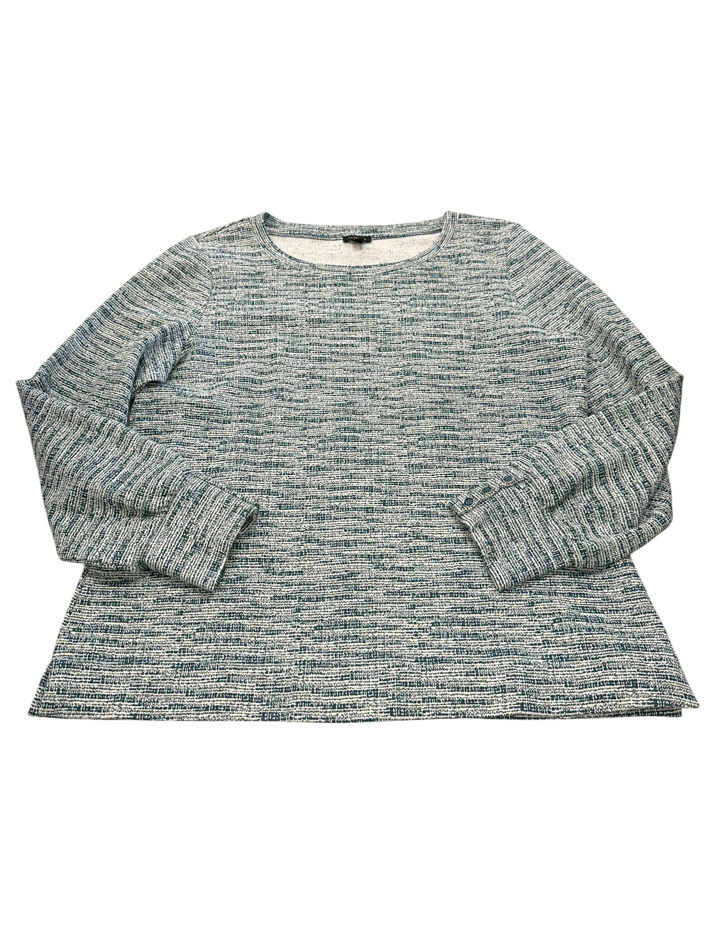 Top Ls By Talbots In Green & White, Size:L
