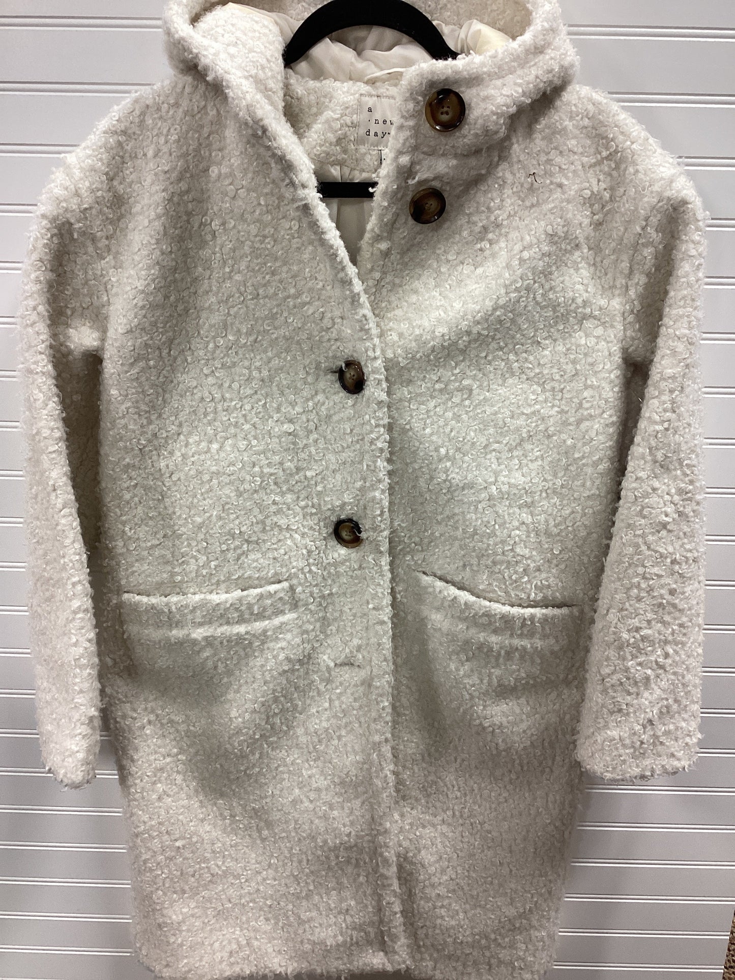 Coat Trench Coat By A New Day In Cream, Size:Xs