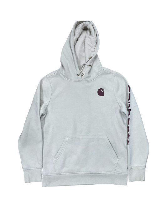 Sweatshirt Hoodie By Carhartt In Cream, Size:M