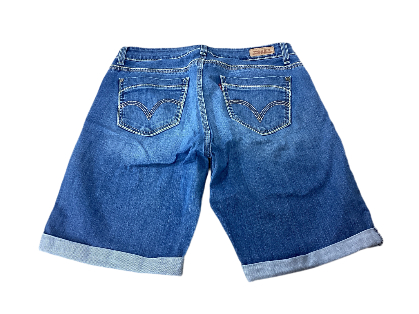 Shorts By Levis In Blue Denim, Size:12