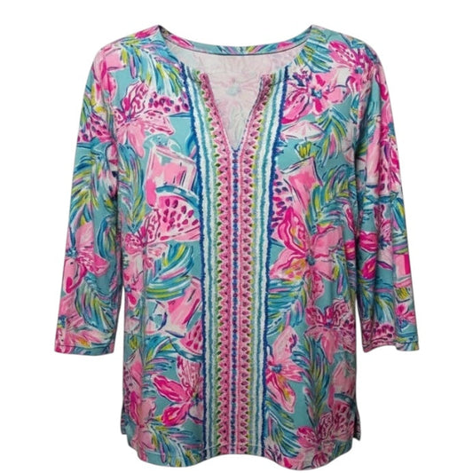 Karina Top Long Sleeve Designer By Lilly Pulitzer In Multi-colored, Size: L