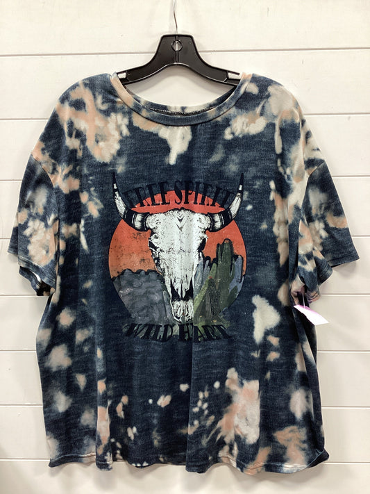 Top Ss By Shein In Blue, Size:2X