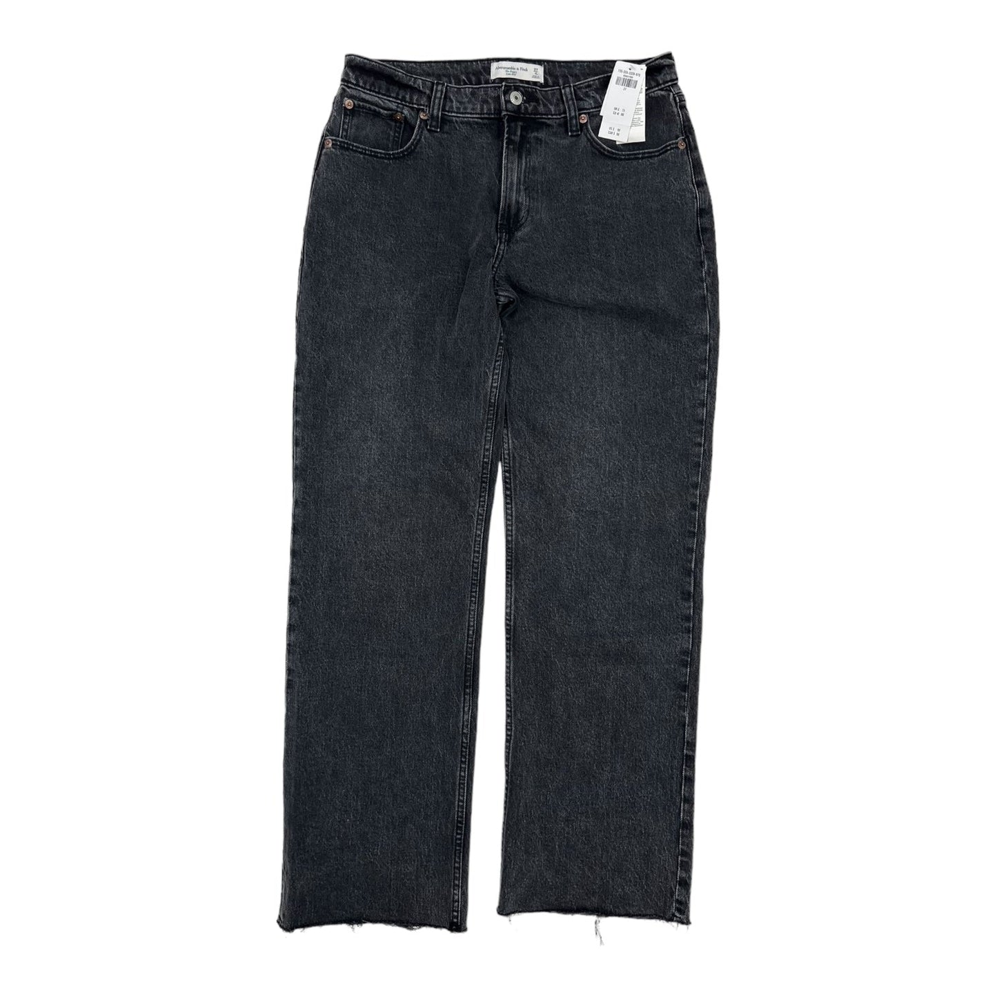 BLACK JEANS STRAIGHT by ABERCROMBIE AND FITCH Size:4