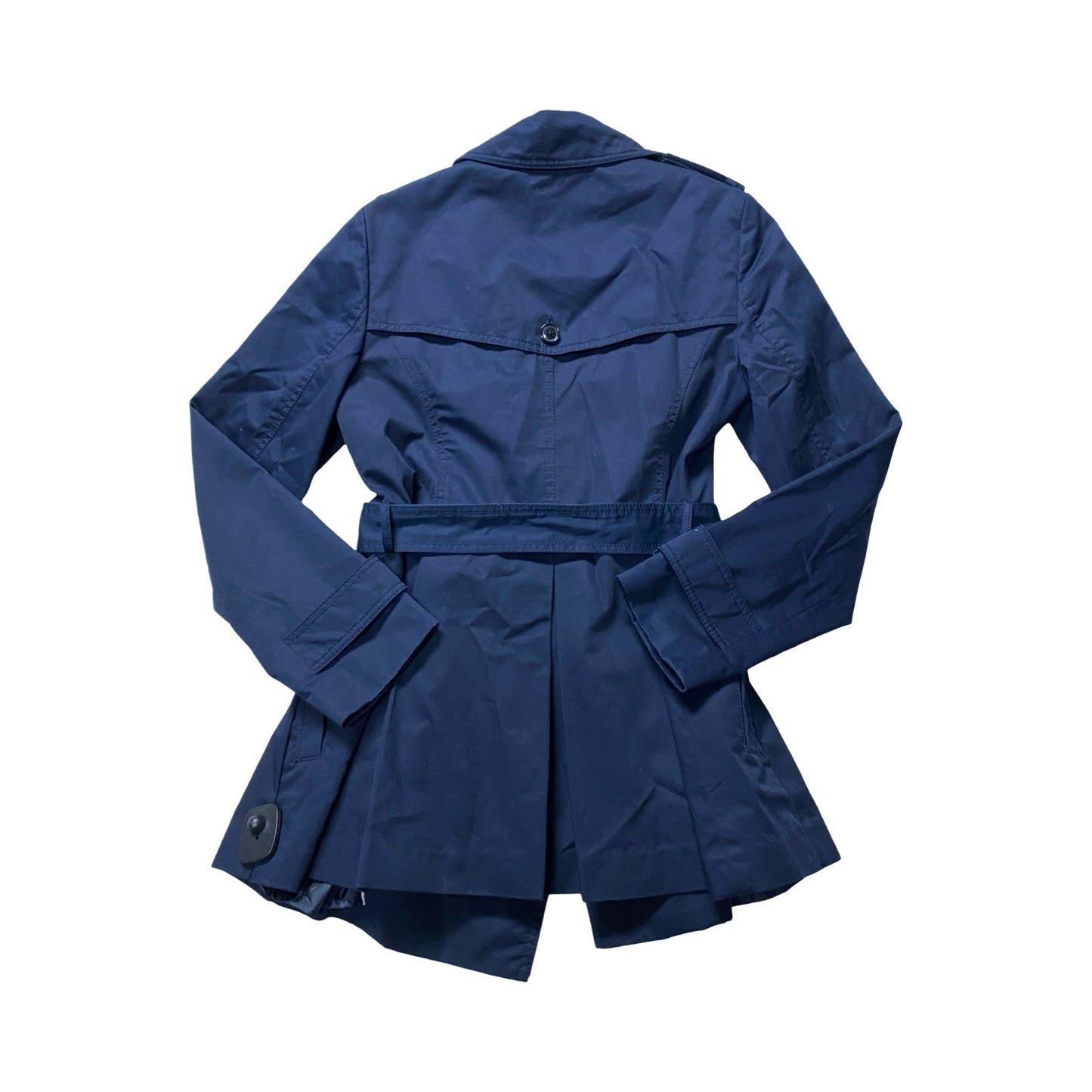 Coat Trench Coat By Banana Republic In Navy, Size:8