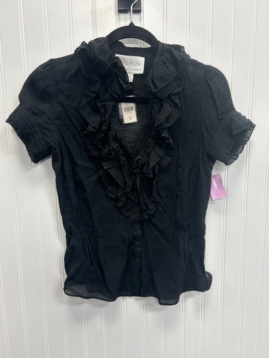 Blouse Ss By Anthropologie In Black, Size:Xs