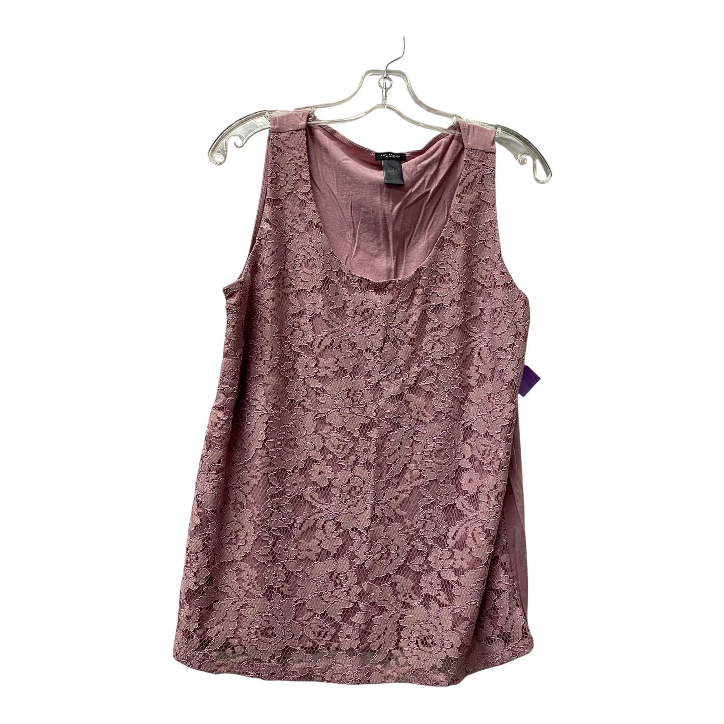 Top Sleeveless By Ann Taylor In Mauve, Size:M
