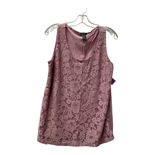 Top Sleeveless By Ann Taylor In Mauve, Size:M