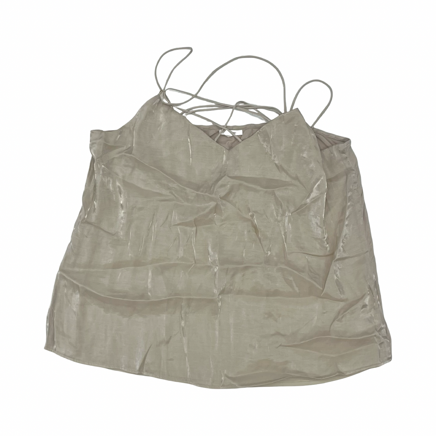 Blouse Sleeveless By Maurices In Tan, Size:2X