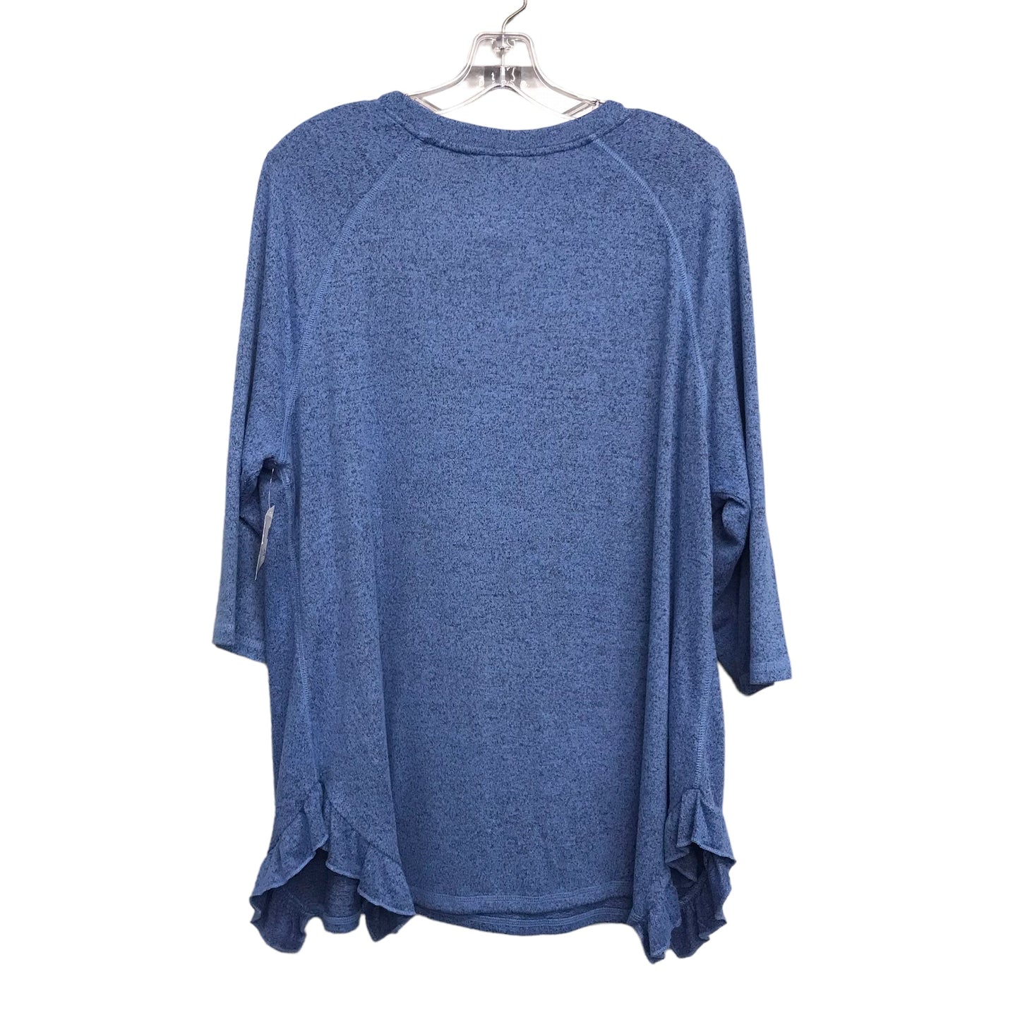 BLUE TOP 3/4 SLEEVE by LANE BRYANT Size:L