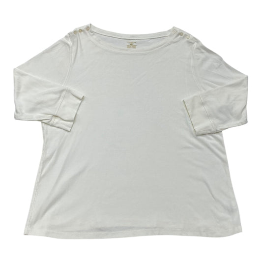 Top Ls By Jones New York In Cream, Size:3X