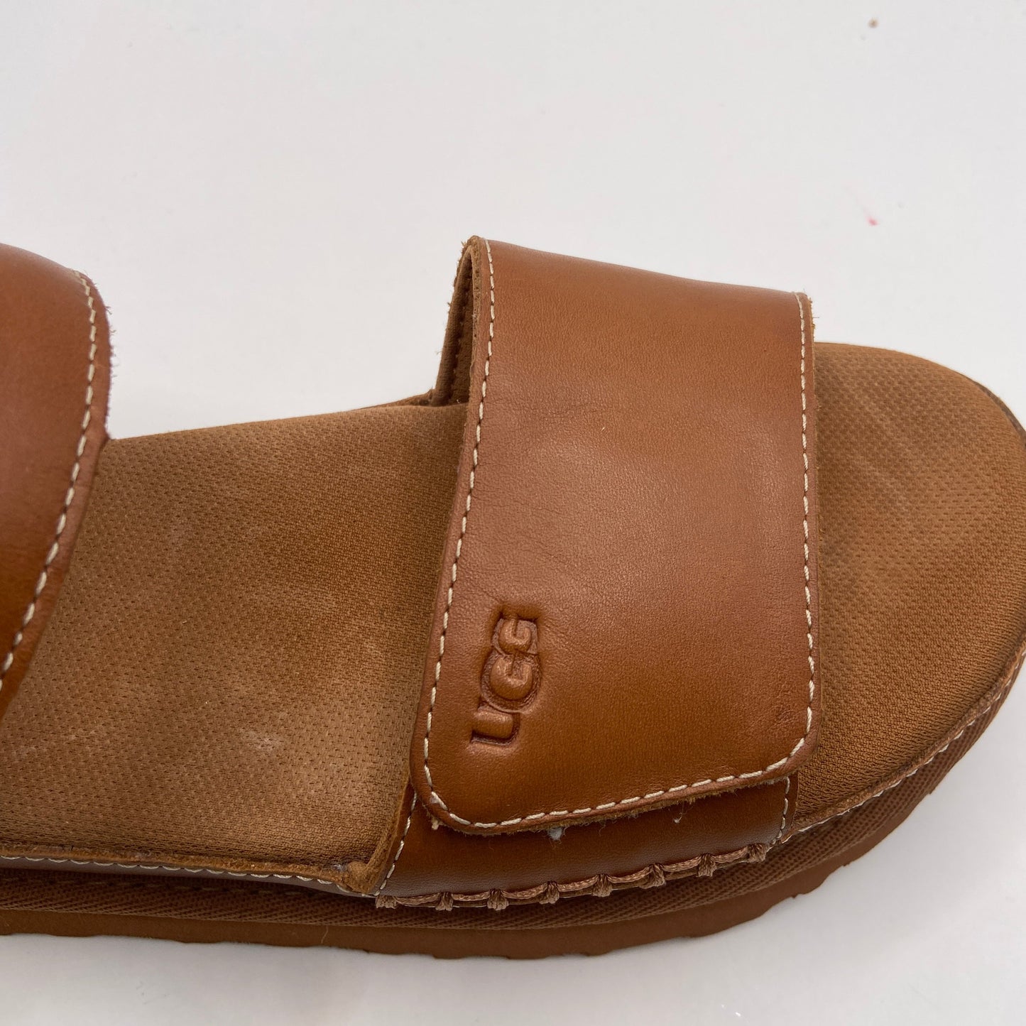 Sandals Designer By Ugg In Brown, Size: 8