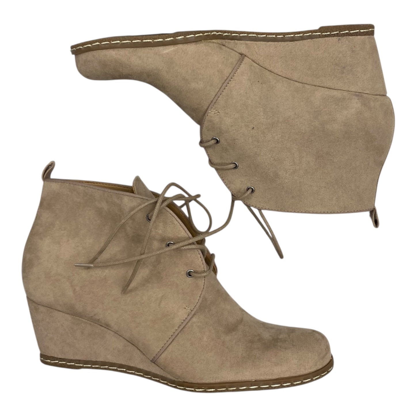 Boots Ankle Heels By Franco Sarto In Tan, Size:8