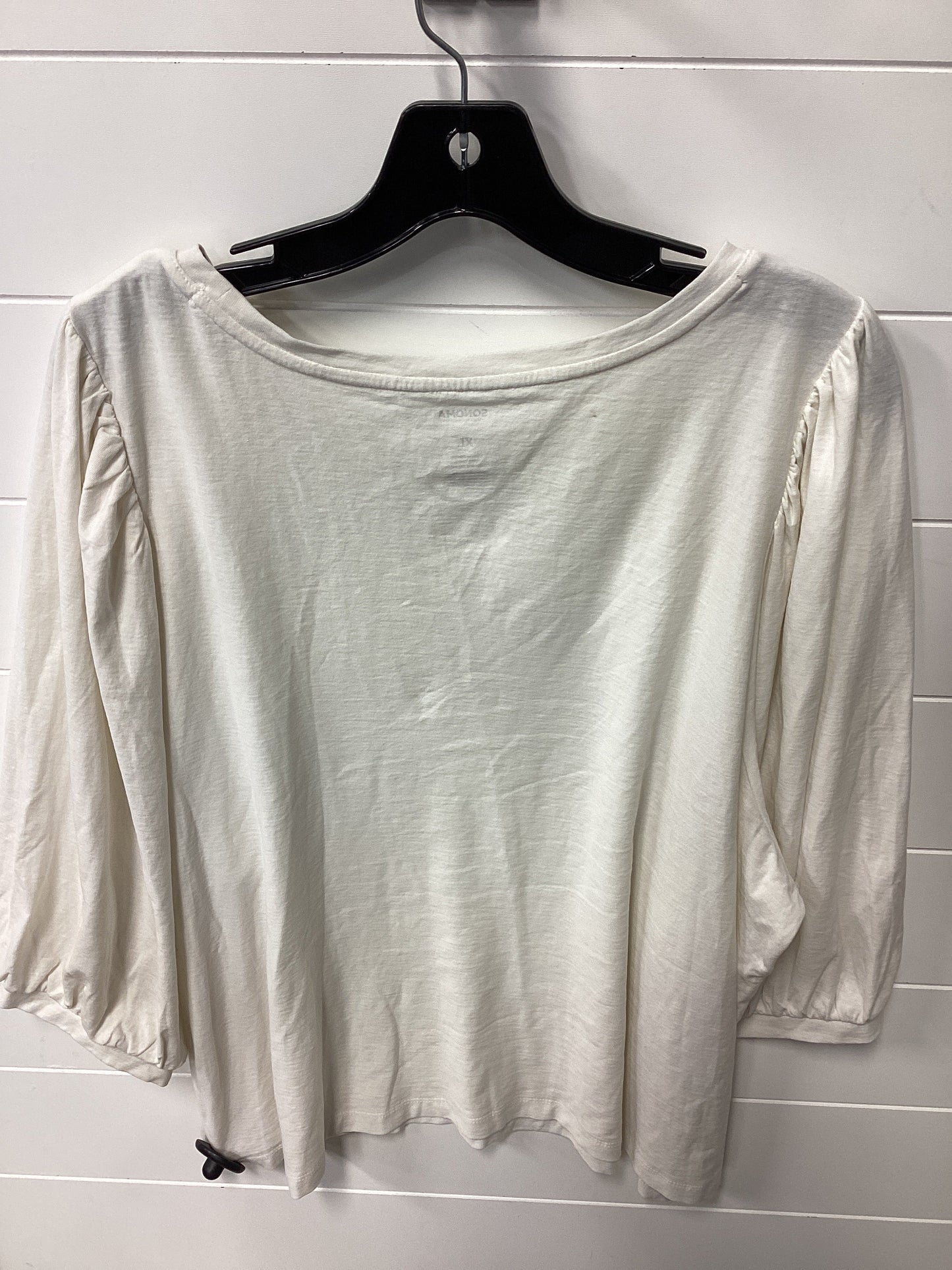 Top Ls By Sonoma In Cream, Size:Xl
