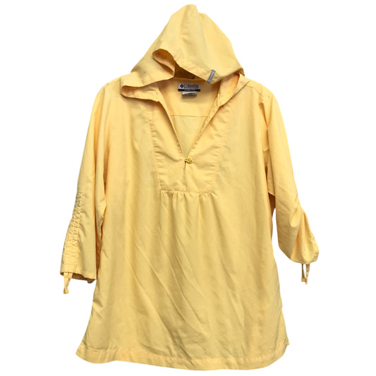Athletic Top Ls Hoodie By Columbia In Yellow, Size:L