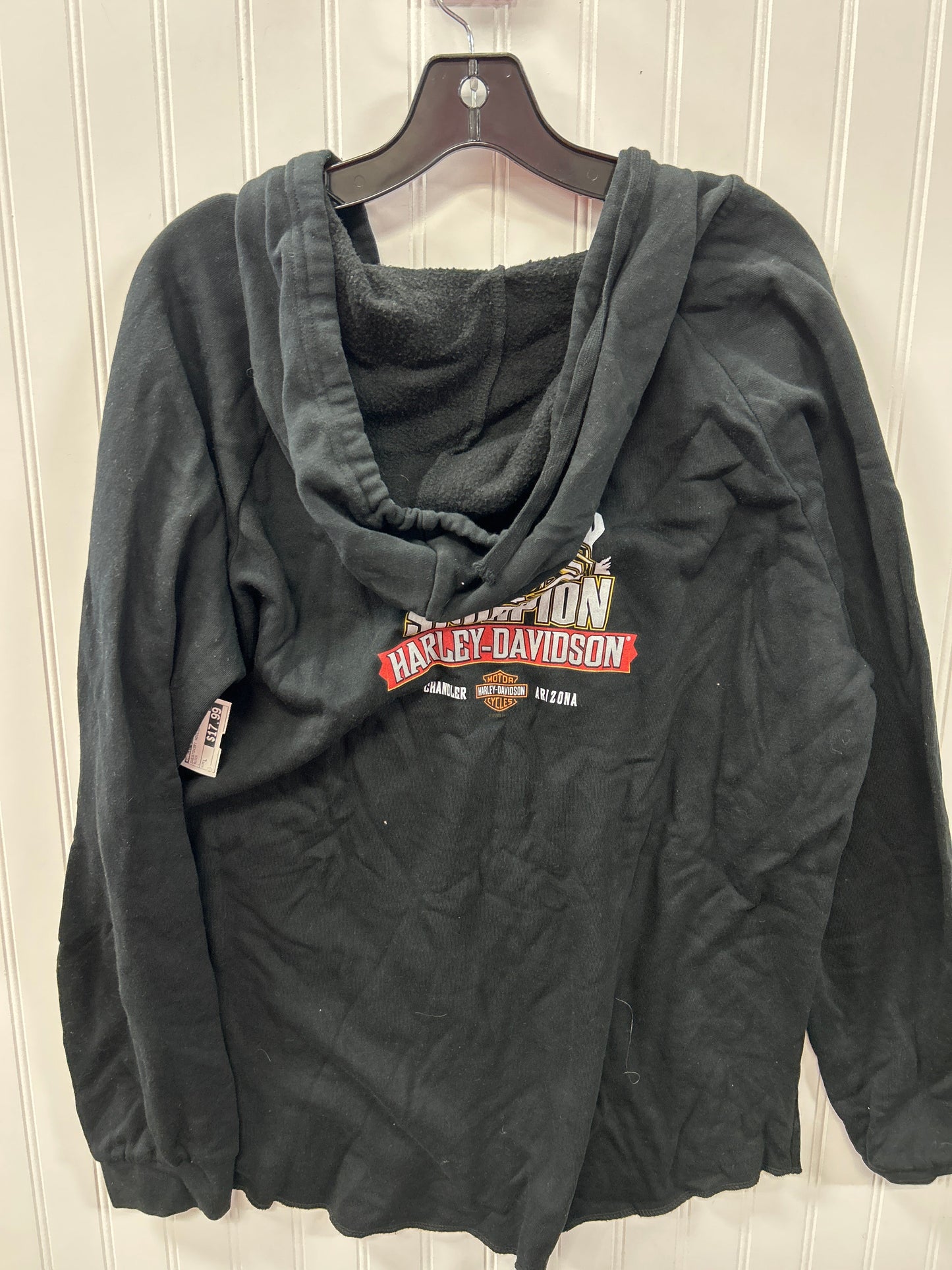 Sweatshirt Hoodie By Harley Davidson In Black, Size:L