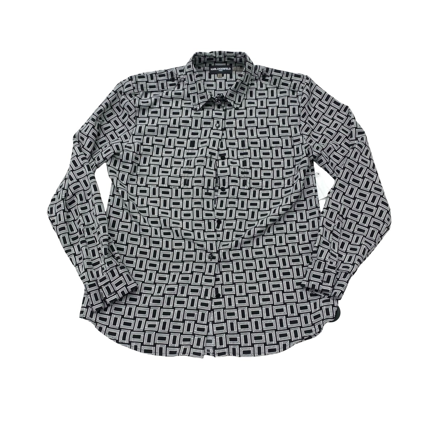 Top Ls Designer By Karl Lagerfeld In Black & White, Size:S