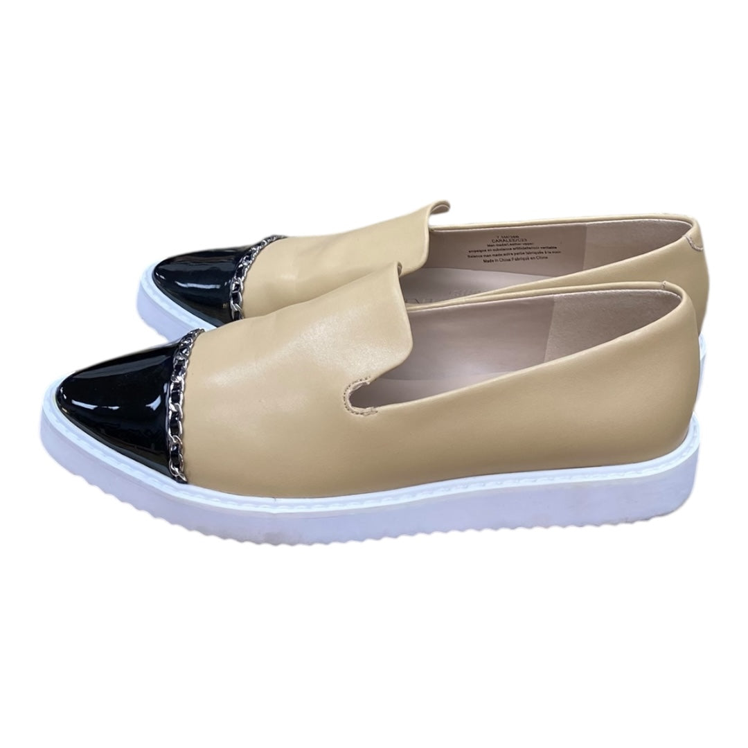 Shoes Designer By Karl Lagerfeld In Beige, Size:7.5