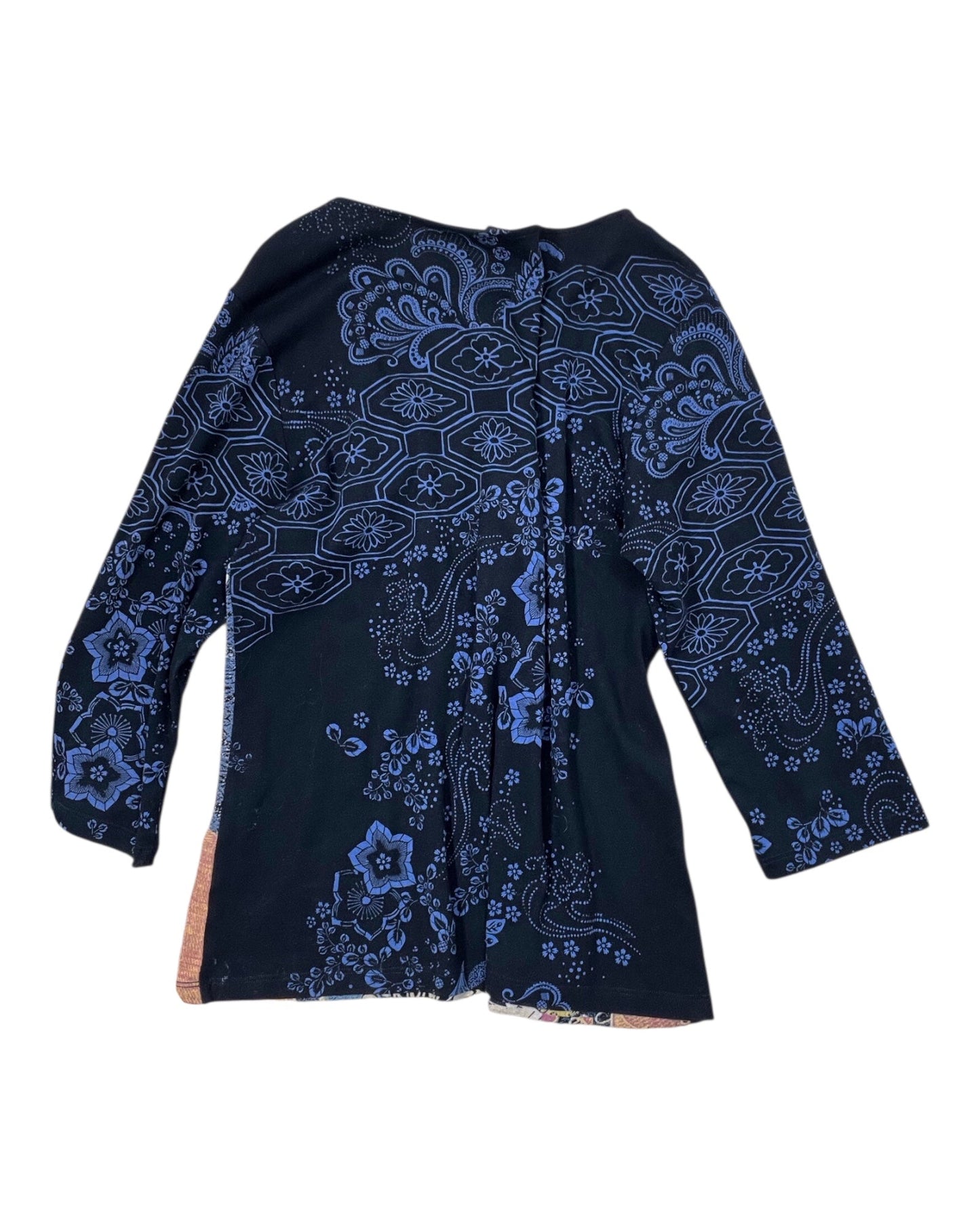 Top 3/4 Sleeve By Clothes Mentor In Blue, Size:Xl