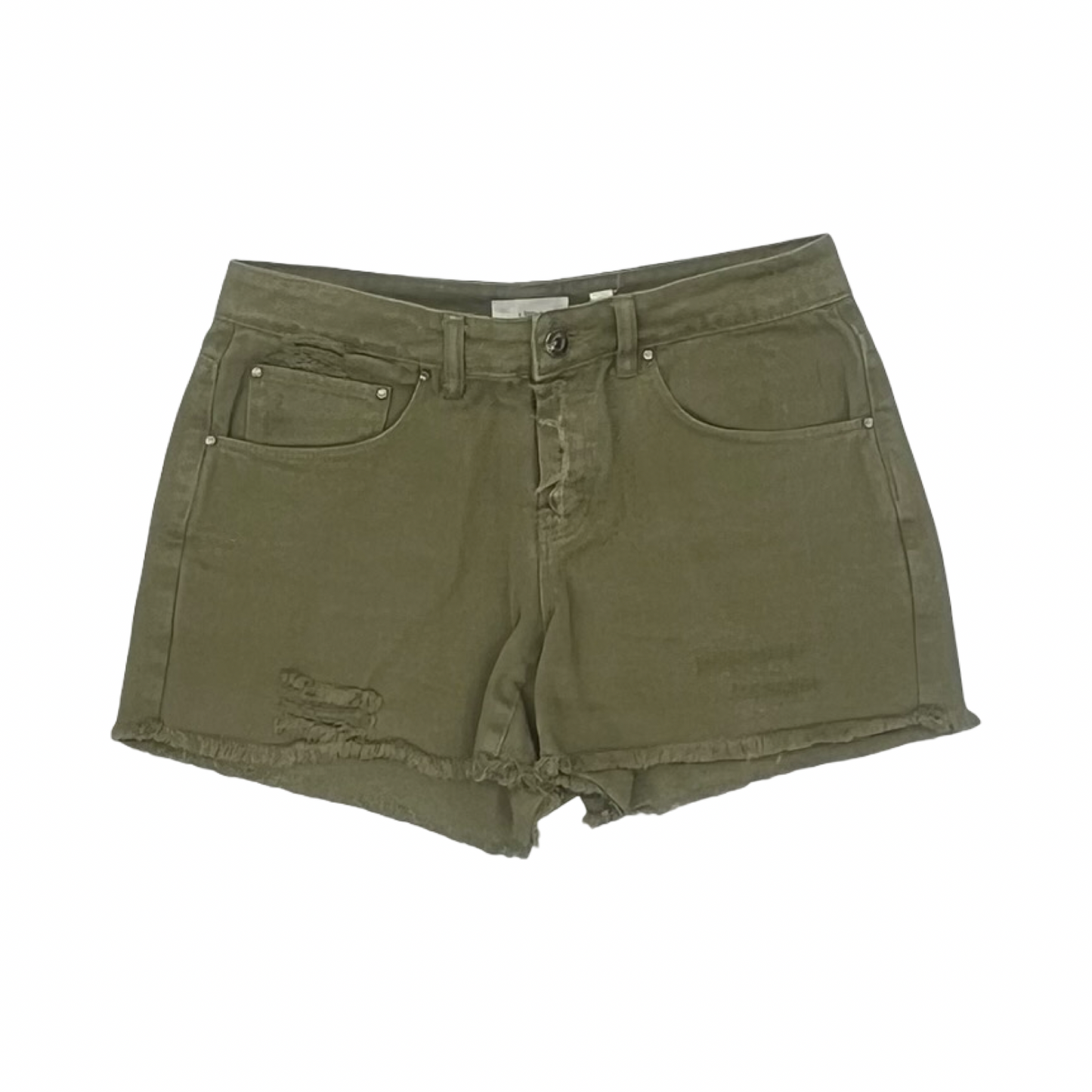 Shorts By A Loves A In Green Denim, Size:2