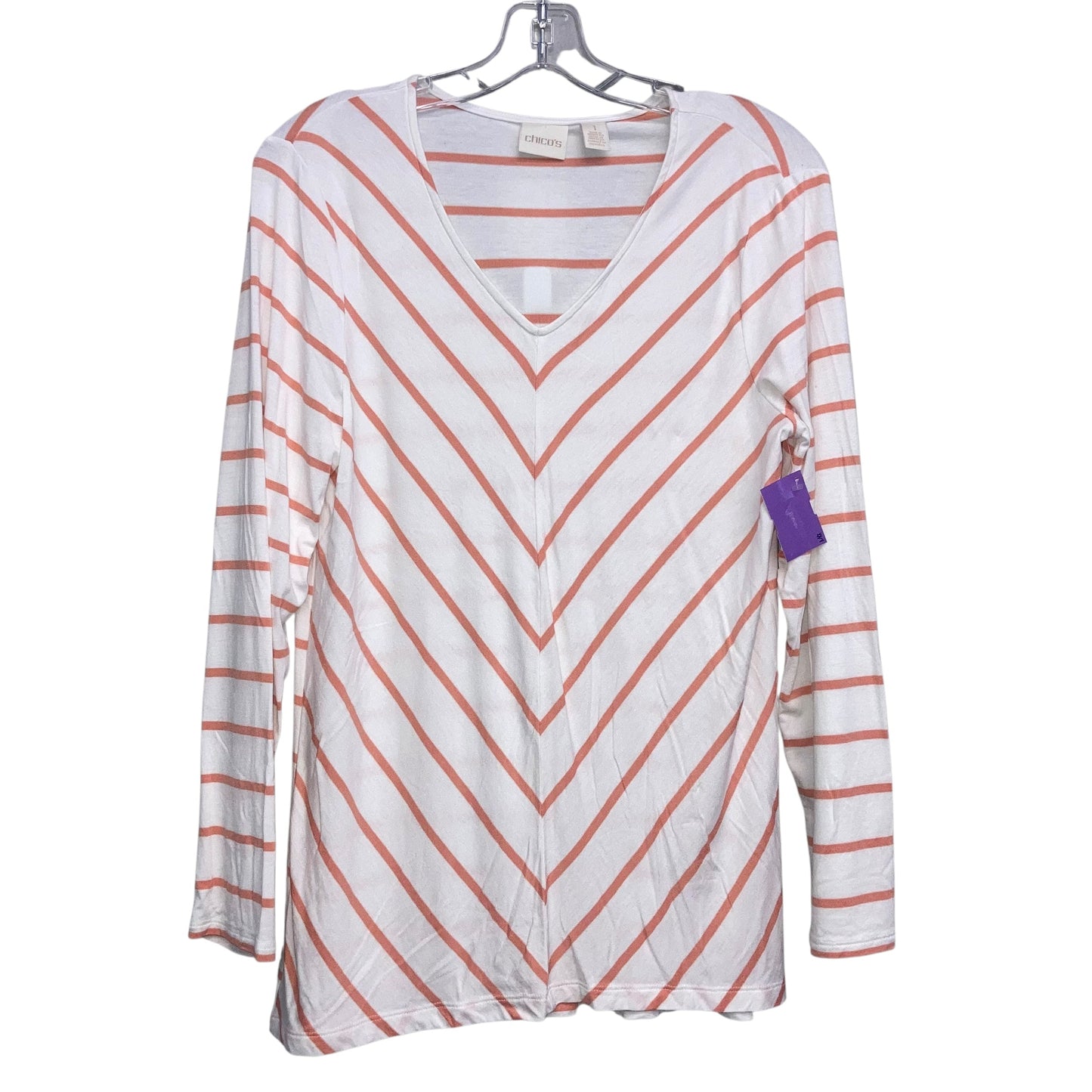 Top Ls Basic By Chicos In Striped Pattern, Size:L