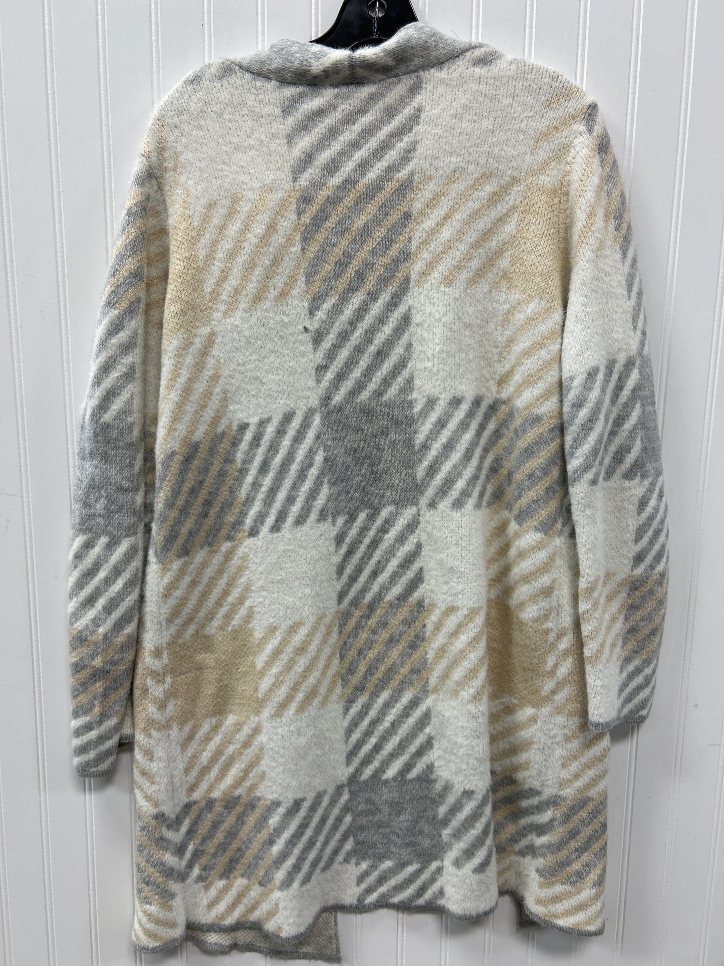 Sweater Cardigan By Nine West In Grey, Size:L