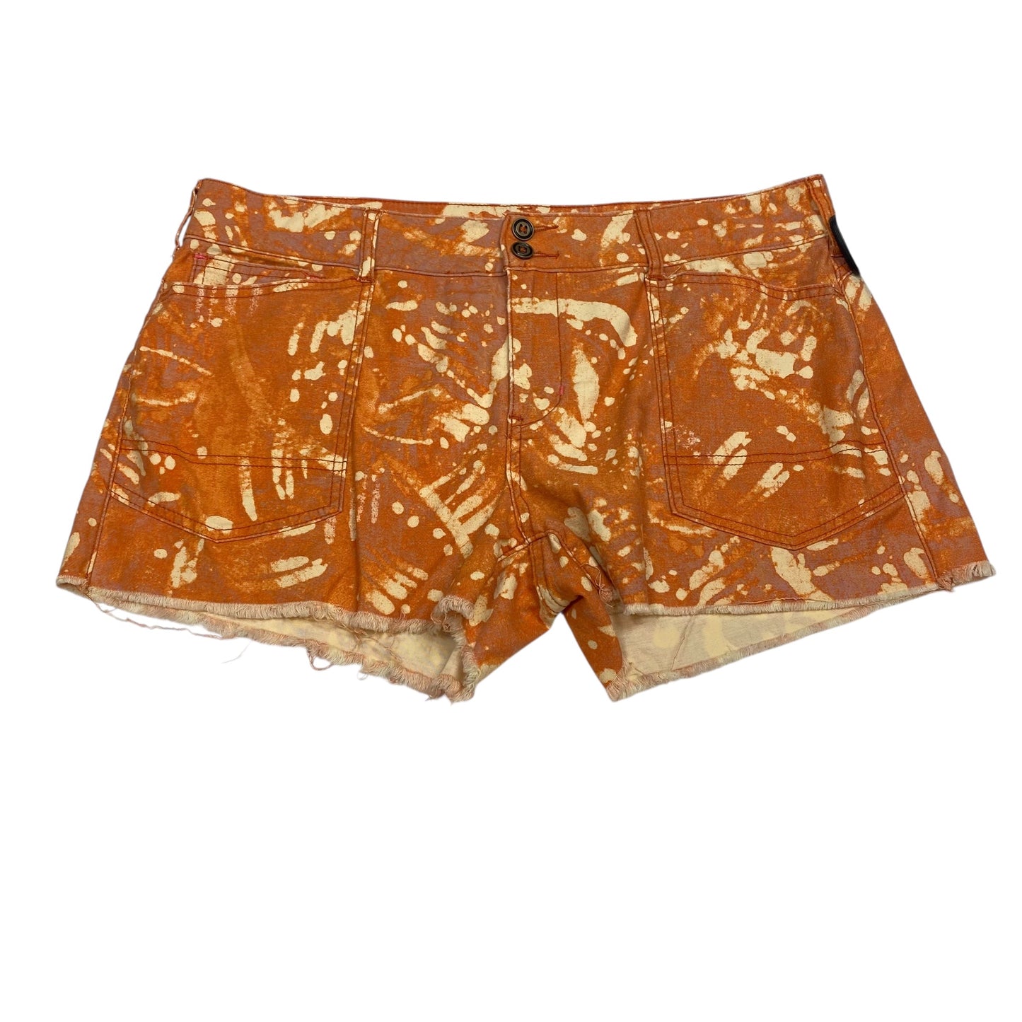 Shorts By Pilcro In Cream & Orange, Size:14