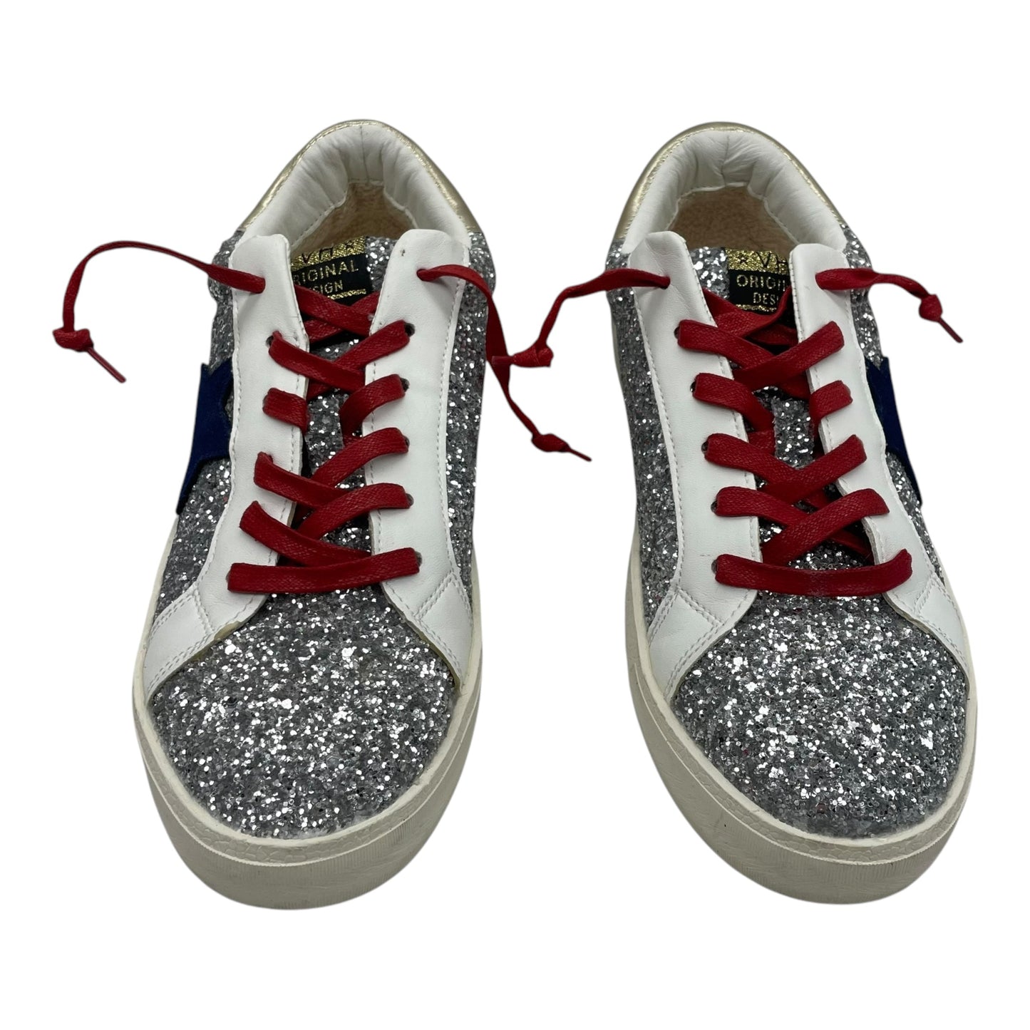 Shoes Sneakers By Vintage Havana In Silver, Size:10