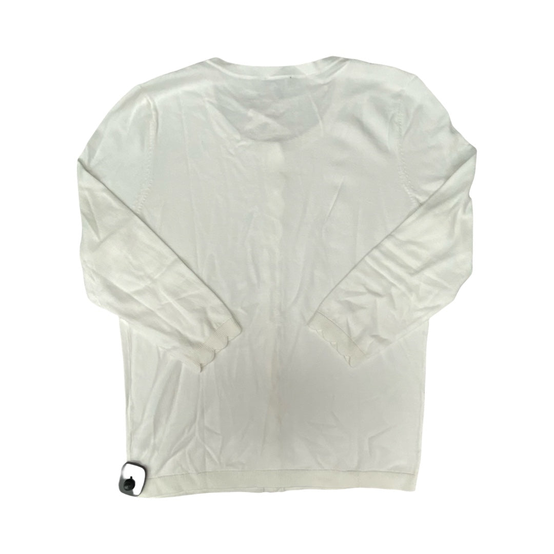 Cardigan By Talbots In White, Size:Mp