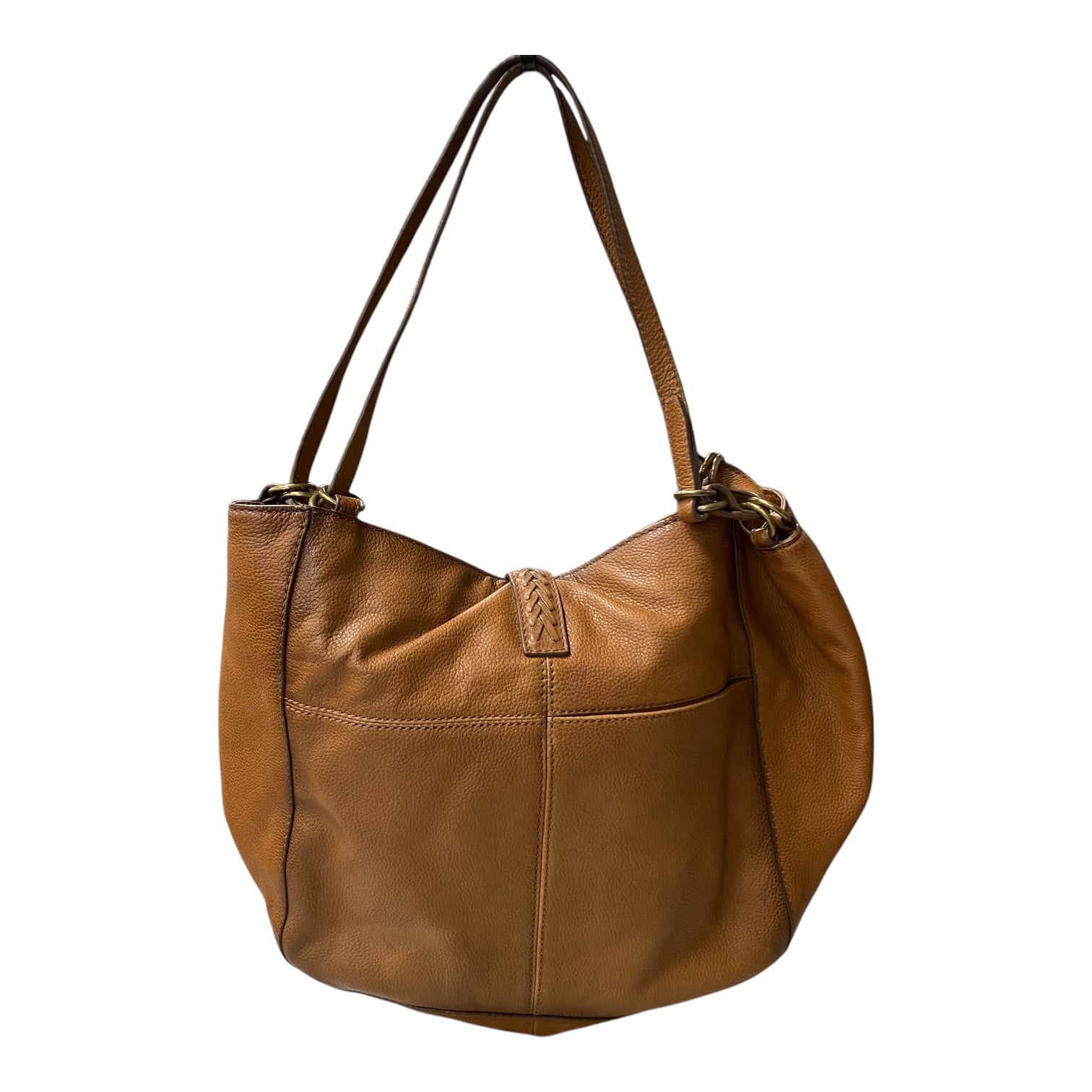 Fyre lilly tan leather tote bag good