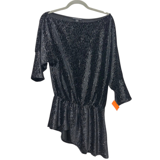 Tunic 3/4 Sleeve By Boston Proper In Black & Silver, Size:M