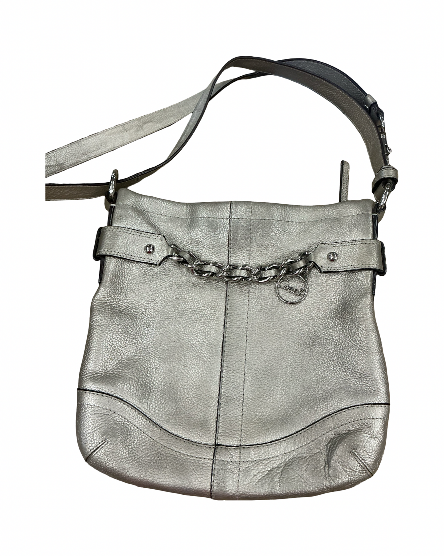 Crossbody Designer By Coach In Tan, Size:Medium