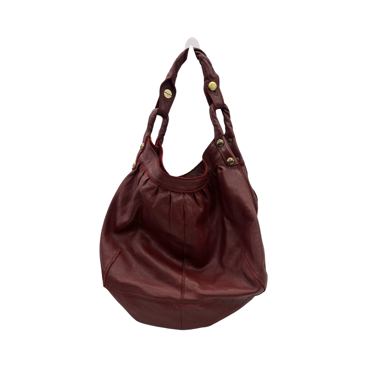Handbag Leather By Lucky Brand In Red, Size:Medium