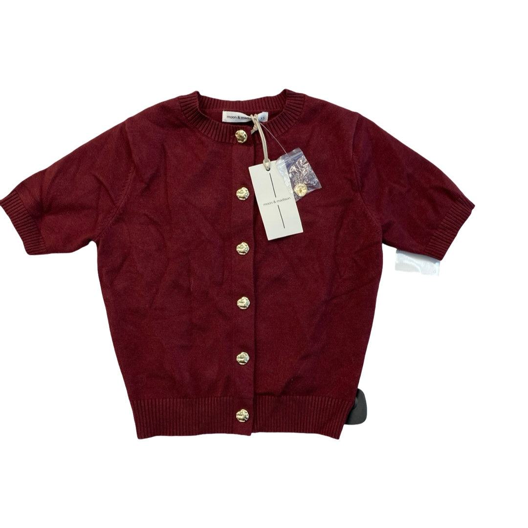 Sweater Ss By Moon And Madison In Maroon, Size:Xs