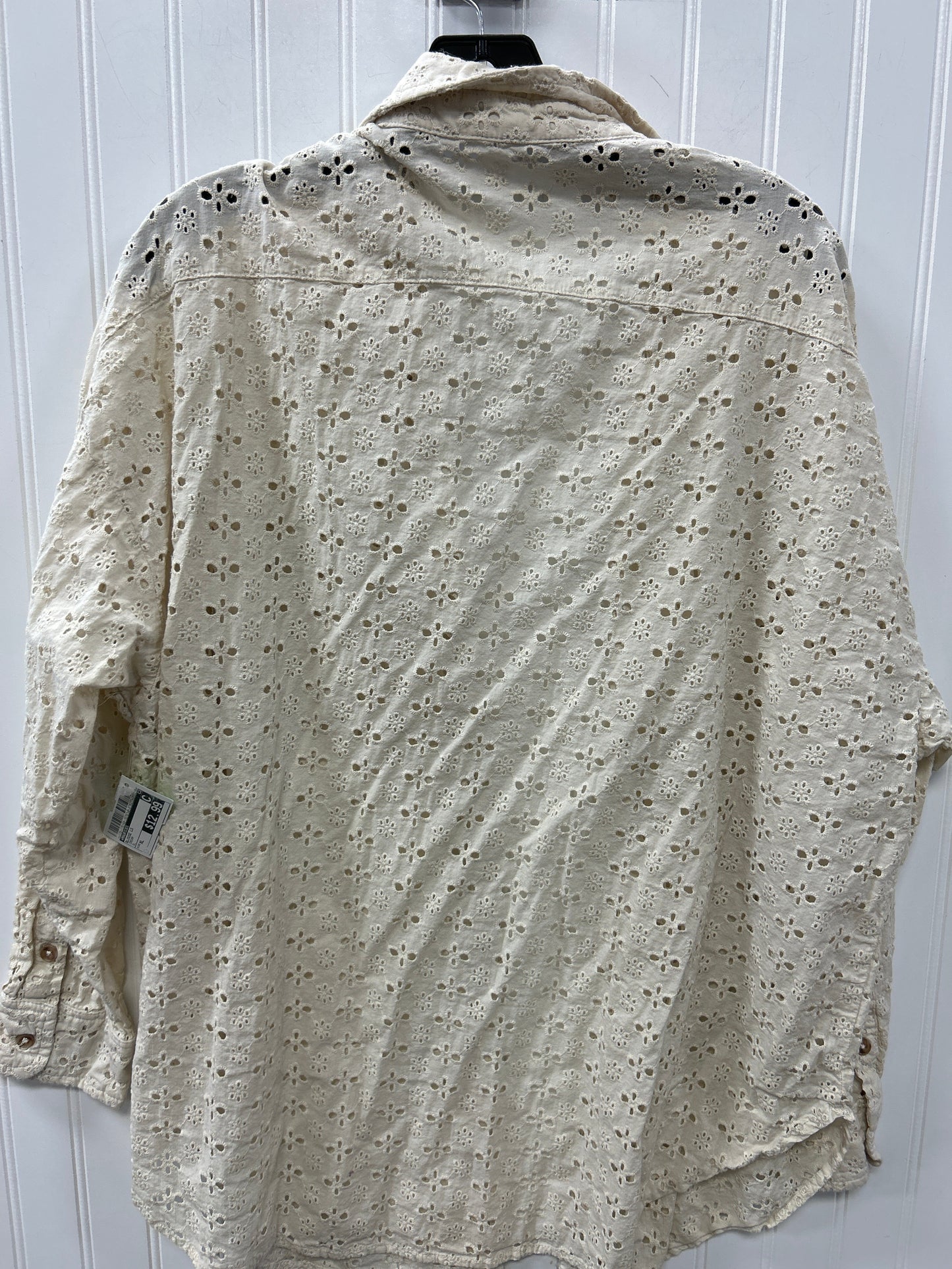 Blouse Ls By Maurices In Cream, Size:Xl
