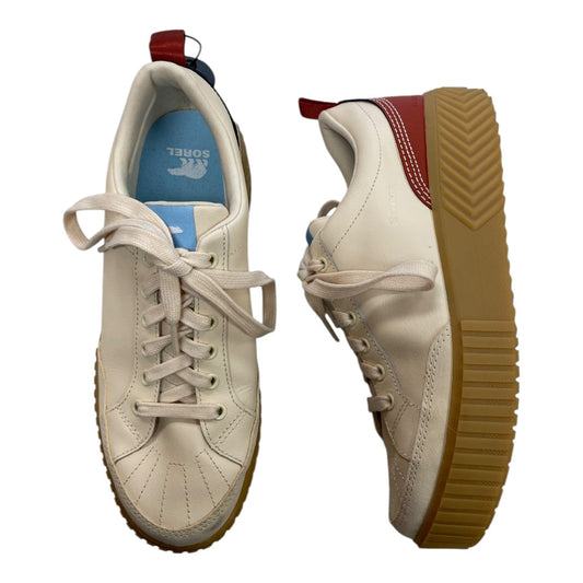 Shoes Designer By Sorel In Cream & Red, Size:12