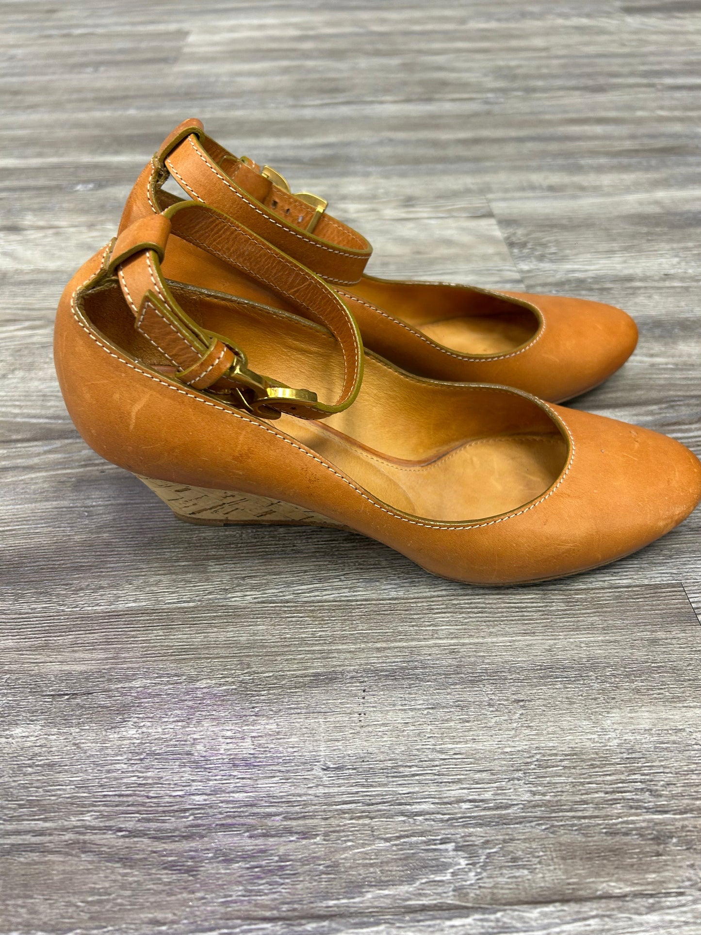 Shoes Luxury Designer By Chloe In Brown, Size:7