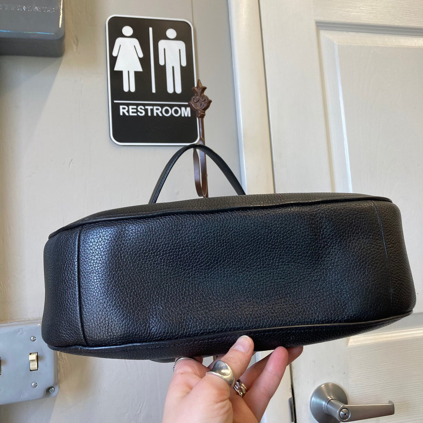 Handbag Designer By Coach In Black, Size:Large