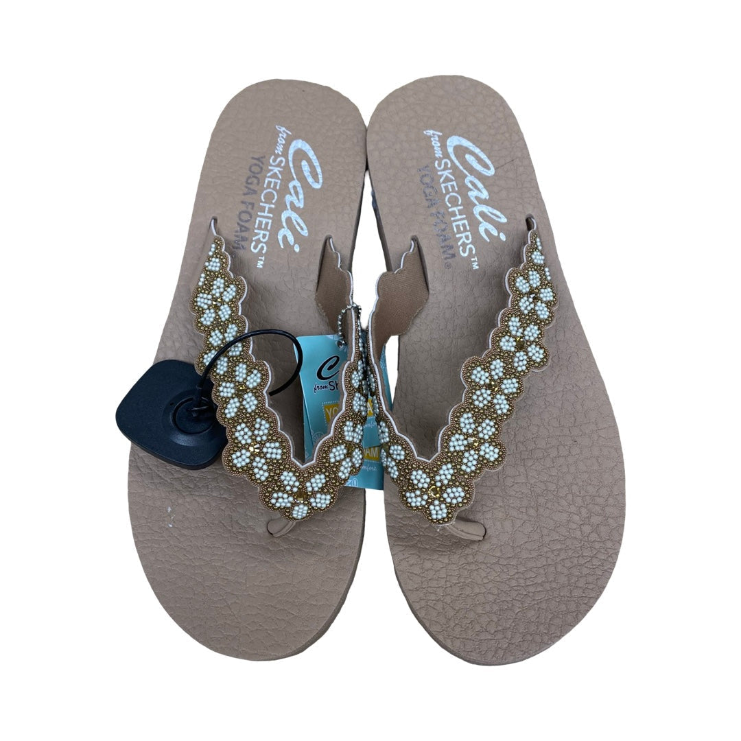 Sandals Flats By Skechers In Brown, Size:8