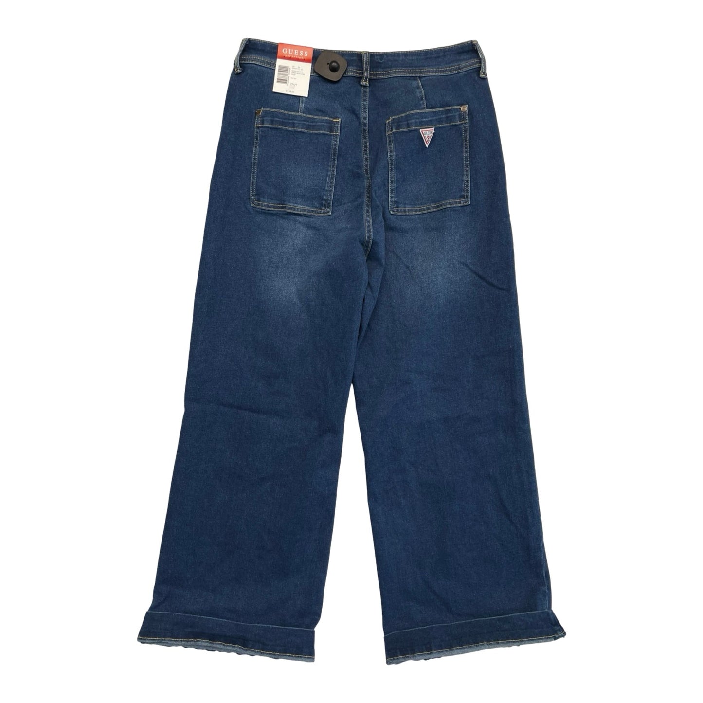 Jeans Wide Leg By Guess In Blue Denim, Size:8