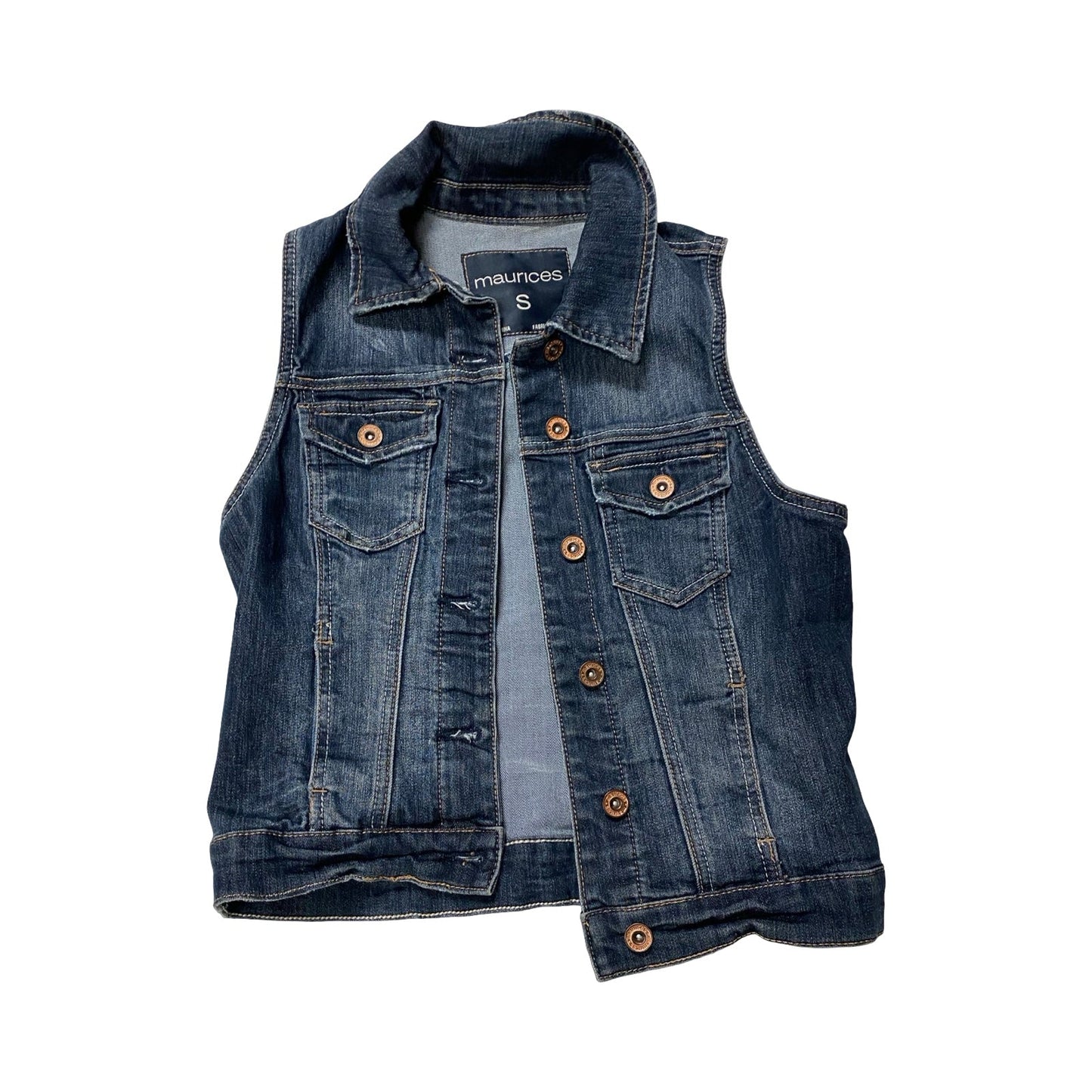 Vest Other By Maurices In Blue Denim, Size:S