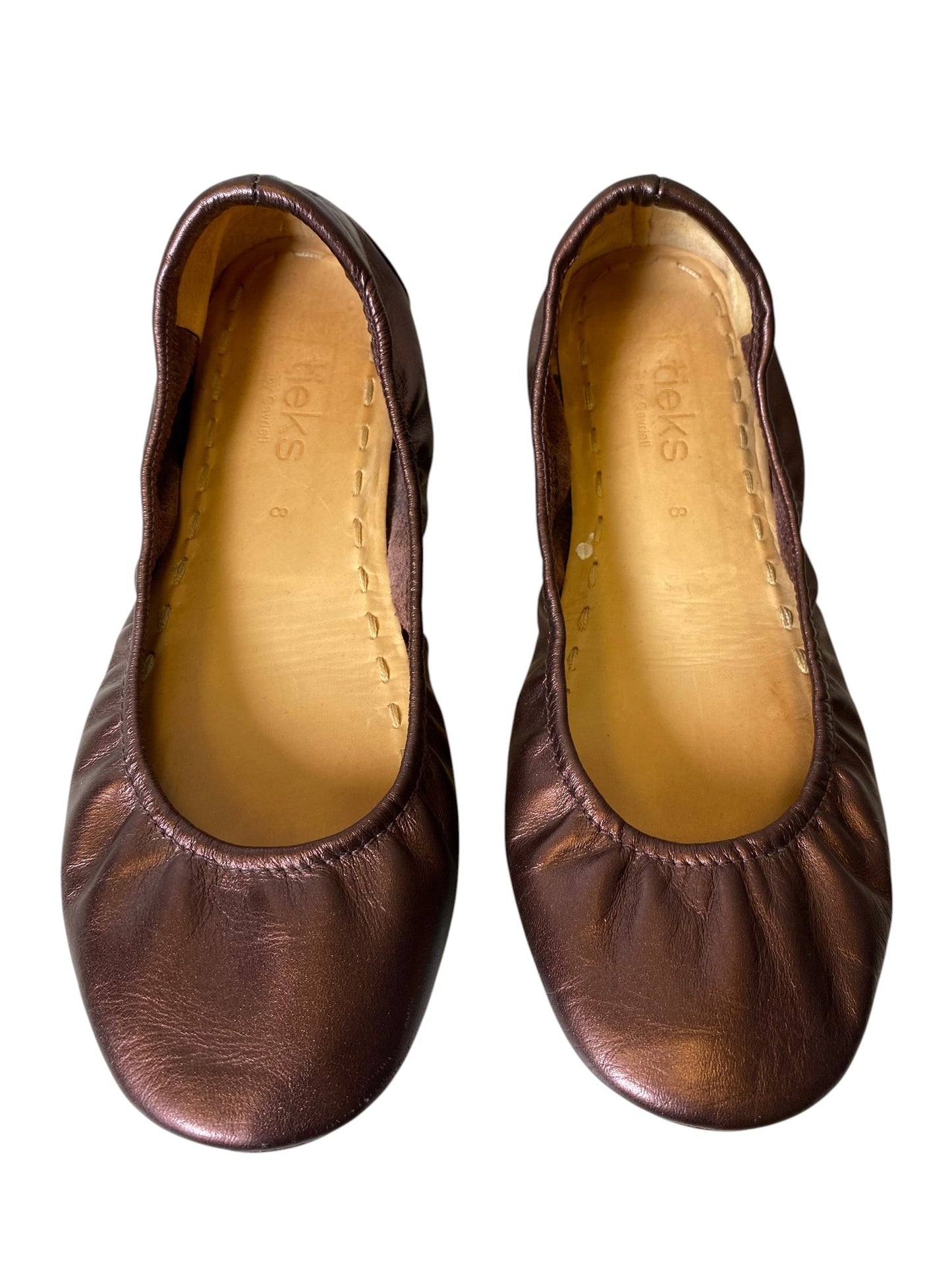 Shoes Flats By Tieks In Bronze, Size: 8