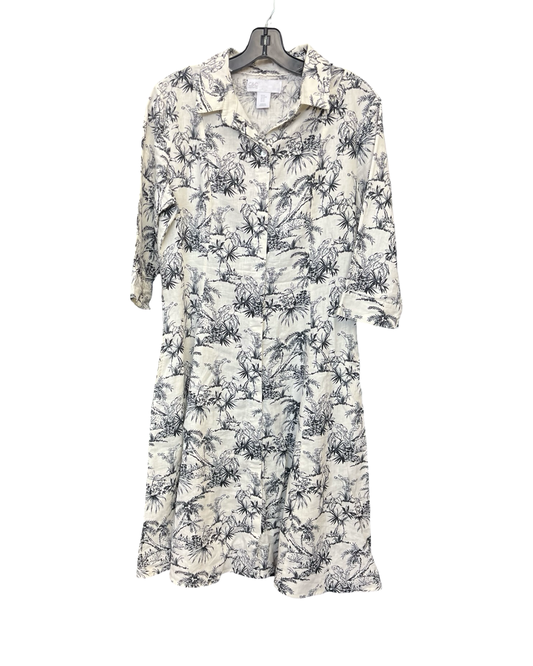 Dress Casual Midi By C And C In Cream, Size:M