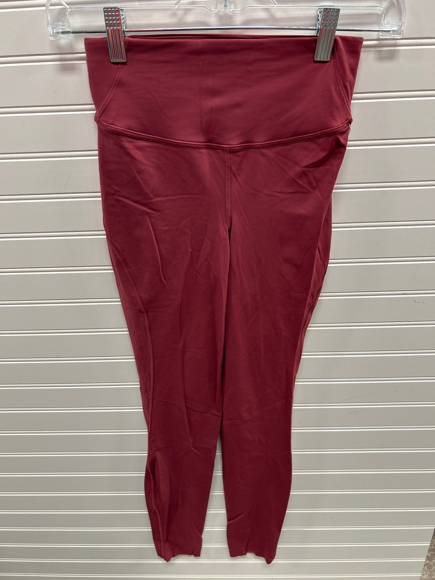 Athletic Leggings By Lululemon In Red, Size:2